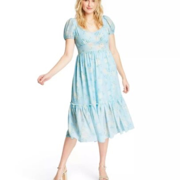 Jupe Midi LoveShackFancy Bleue Taille XS - Style Maxi, Neuf Sans étiquettes